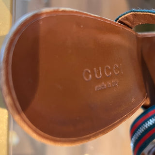 GUCCI  Zip Web Lifford Platform Sandals 36.5