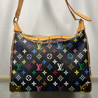 LOUIS VUITTON Boulogne Black Monogram Takashi Murakami Multicolor Shoulder Bag