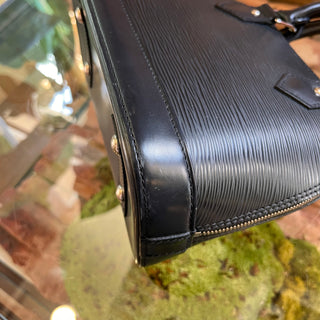LOUIS VUITTON Alma BB Black Epi Leather Top Handle