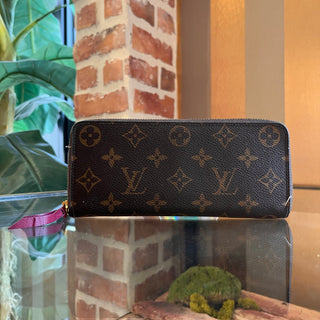 LOUIS VUITTON Clemence LV Monogram Brown Coated Canvas  Wallet