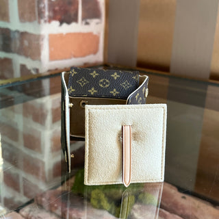 LOUIS VUITTON Mini Brown Monogram Canvas Folding Jewelry Case
