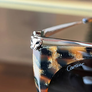CARTIER Panthère de Cartier Tortoise Sunglasses