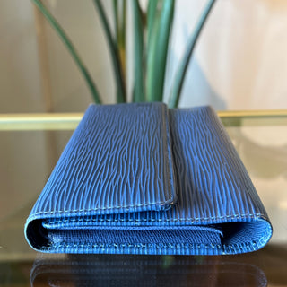 LOUIS VUITTON Vintage Sarah Wallet in Toledo Blue Epi Leather