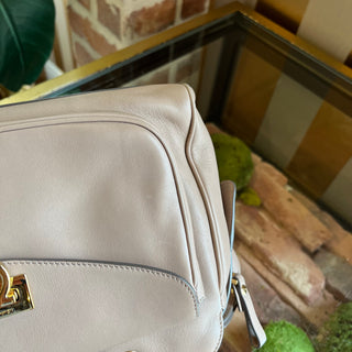 SALVATORE FERRAGAMO Aline Nude Pink Smooth Leather Shoulder Bag