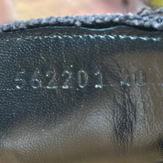 LOEWE Black Denim Grate Slip On Mules SZ 40 (US 10)