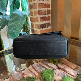 SAINT LAURENT West Hollywood Black Grained Leather Shoulder Bag