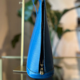 LOUIS VUITTON Lussac Shoulder Bag in Toledo Blue Epi Leather