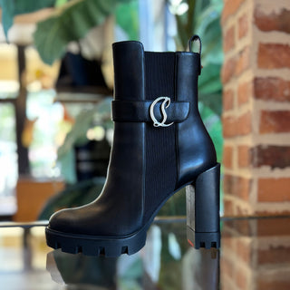 CHRISTIAN LOUBOUTIN Dianouchette Lug 100 mm Low Boots 37.5