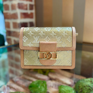 LOUIS VUITTON Metallic Gold Monogram Jacquard Mini Dauphine