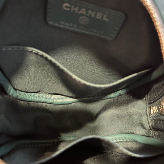 CHANEL Caviar Quilted Round Chain Crossbody Bag