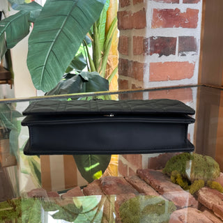 DIOR Black Matte Cannage Lady Dior Pouch Crossbody