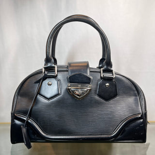 LOUIS VUITTON Montaigne GM Black Epi Leather Satchel Bag