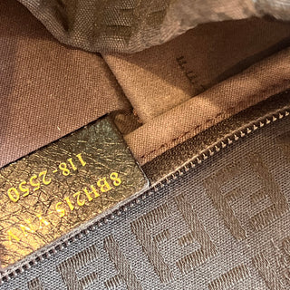 FENDI Charm Black Zucchino Canvas Vintage Tote