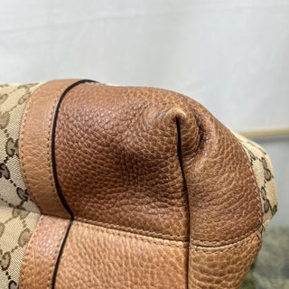 GUCCI GG Supreme Twins Medium Brown Tote