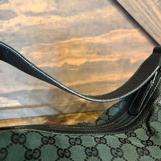 GUCCI Green GG Monogram Canvas Hobo Bag