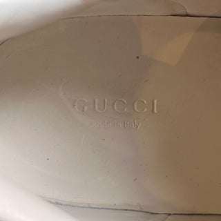 GUCCI Ace White Leather Perforated GG Sneakers SZ 38.5 (US 8.5)