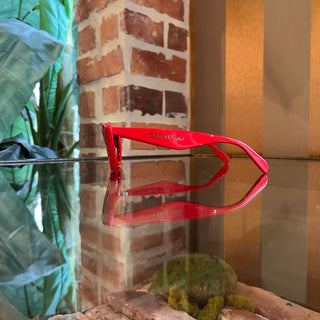 CELINE CL40019I 66N Red Acetate Cat Eye Sunglasses