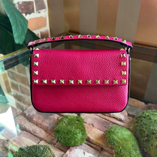 Valentino Pink Rockstud Mini Top Handle Crossbody