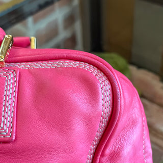 LOEWE Amazona 28 Pink Calfskin Satchel Bag