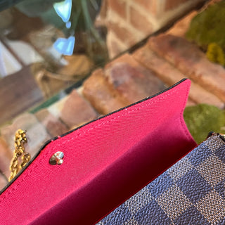 LOUIS VUITTON Felicie Pochette Damier Ebene Canvas Crossbody