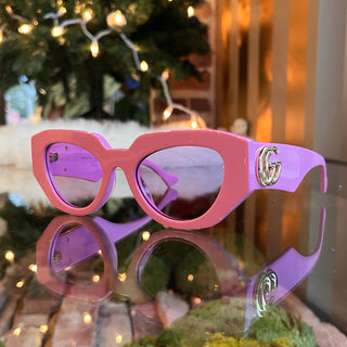 GUCCI Pink Geometric GG142/S Sunglasses