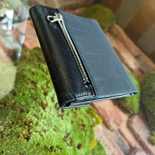 PRADA Lambskin Nylon Bifold Triangle Enamel Wallet
