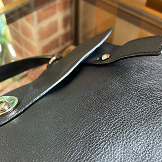 SAINT LAURENT Muse Black Leather Tote Bag