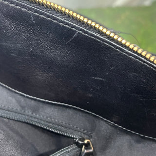 GUCCI Black Patent Leather D Ring Tote Bag