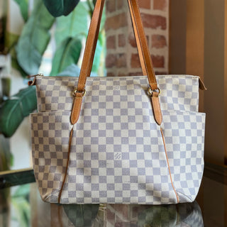 LOUIS VUITTON Totally MM Damier Azur Canvas Tote
