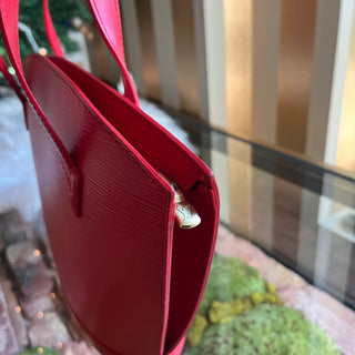 LOUIS VUITTON Saint Jacques PM Red Epi Leather Tote Bag