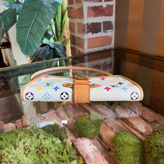 LOUIS VUITTON Shirley White Multicolor Murakami Shoulder Bag