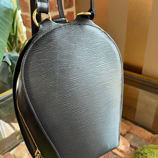 LOUIS VUITTON Mabillon Black Epi Leather Vintage Backpack