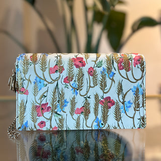 Christian Dior Multicolor Calfskin Lady-Dior Wallet on Chain