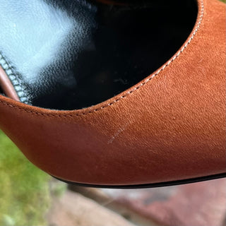 SAINT LAURENT Brown Leather Opyum Heels SZ 35 (US 5)