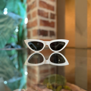 CELINE CL40019I 25N White Acetate Cat Eye Sunglasses