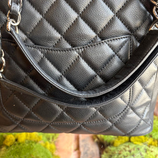 CHANEL Black Cavair Petite Shopper Tote PST
