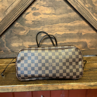 LOUIS VUITTON Neverfull MM Damier Ebene Brown Canvas Tote Bag