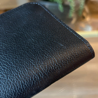 LOUIS VUITTON Monogram Canvas Black Leather Kimono Wallet
