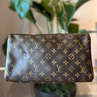 LOUIS VUITTON Speedy 30 Brown Monogram Canvas Satchel