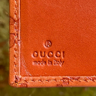 GUCCI Guccissima Small Brown Leather Agenda