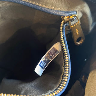 CHLOE Marcie Medium Royal Navy Calfskin Leather Shoulder Bag