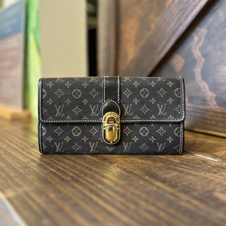 LOUIS VUITTON Sarah Fusain Monogram Idylle Canvas Wallet