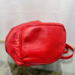 LOEWE Red Balloon Leather Bucket Bag