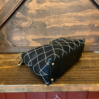 CHANEL Wild Stitch Black Calfskin Leather Shoulder Bag