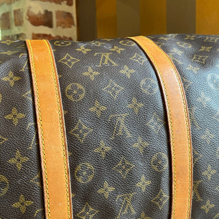 LOUIS VUITTON  Keepall Bandouliere 55 Brown Monogram Canvas Duffle Bag