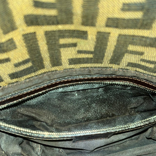 FENDI Baguette Brown FF Zucca Canvas Vintage Shoulder Bag