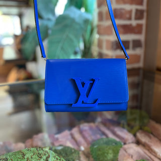 LOUIS VUITTON Louise PM Blue Epi Leather Shoulder Bag