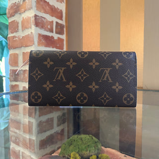 LOUIS VUITTON Monogram Emilie Pink Coated Canvas Wallet