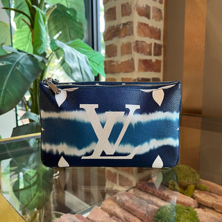 LOUIS VUITTON Double Zip Pochette Escale Blue