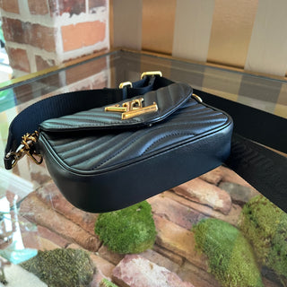 LOUIS VUITTON New Wave Multi-Pochette Black Quilted Leather Crossbody